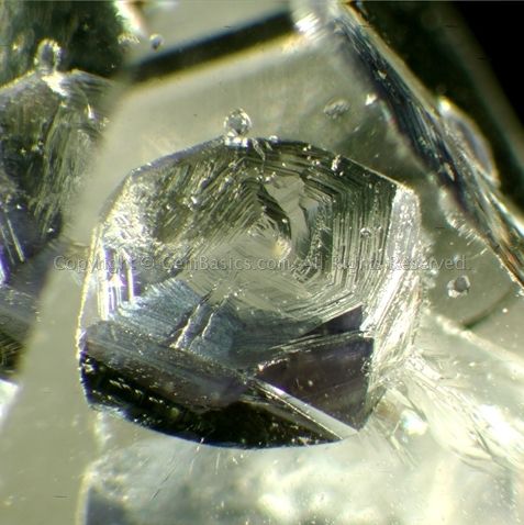 Quartz with fluorite inclusions